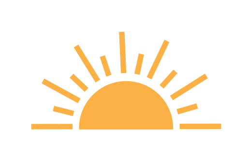 Stylized orange sunrise symbolizing the new beginning of the Conexus, Cornerstone, and Synergy Credit Union merger in Saskatchewan